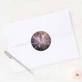 White Fireworks Ronde Sticker (Envelop)
