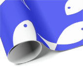 White Fish Blue Background Kapitein Zee Theme Cadeaupapier (Rol Hoek)