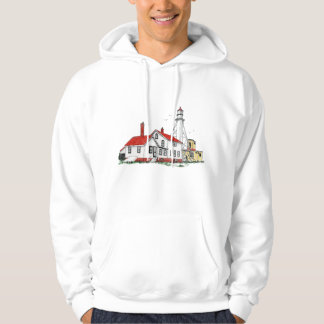 White Fish Point Lighthouse Michigan Hoodie