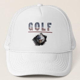 *~* White Flag USA Patriotic Modern American GOLF Trucker Pet