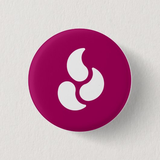 White Flame - Round Button (Voorkant)