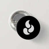 White Flame - Round Button (Voorkant /achterkant)