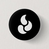 White Flame - Round Button (Voorkant)