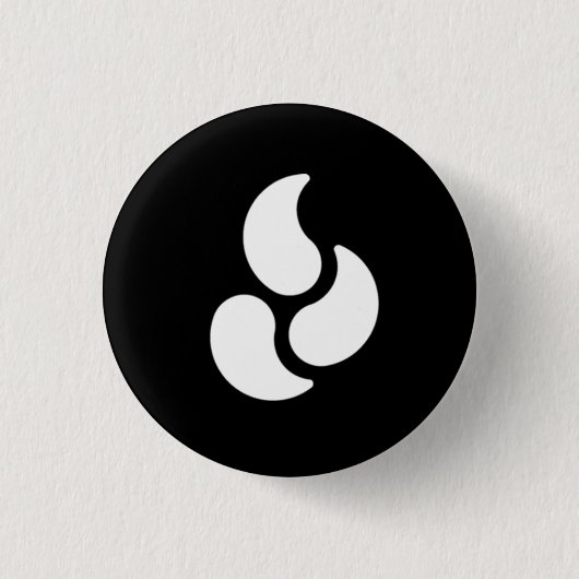 White Flame - Round Button (Voorkant)