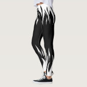 White Flame Zwarte leggings voor sport & gym (Links)