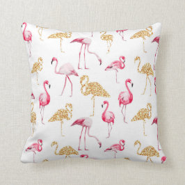 White Flamingo Print. Kussen