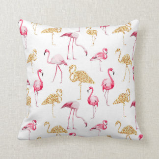 White Flamingo Print. Kussen