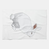 White Flemish Giant Rabbit Theedoek (Horizontaal)