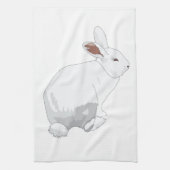 White Flemish Giant Rabbit Theedoek (Verticaal)