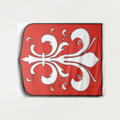White Fleur-de-Lis Shield – Adel & Elegantie Wandkleed (Voorkant (horizontaal))