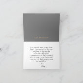 White Flora l Gold Accents Monogram A Note Kaart (Binnen)