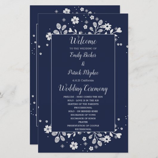 White Floral (Voorkant / Achterkant)