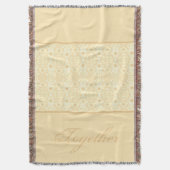 White Floral Accented Designer Deken (Voorkant Verticaal)