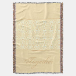 White Floral Accented Designer Deken