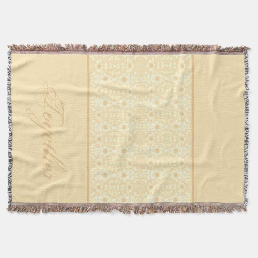 White Floral Accented Designer Deken (Voorkant)