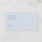 White Floral and Evergreen Pine Marble Texture Visitekaartje (Achterkant)