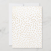 White Floral and Gold 21st Birthday Party Kaart (Achterkant)