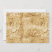 White Floral and Gold Leaves Fall Wedding Kaart (Achterkant)