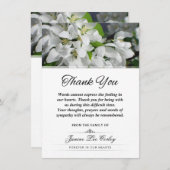 White Floral bedankt sympathie voor begrafenisexpr (Voorkant / Achterkant)