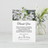 White Floral bedankt sympathie voor begrafenisexpr (Staand voorkant)