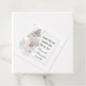 White floral Bedankt voor je bruiloft Bedankjes Labels (In situ)
