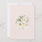 White Floral Blue Hydrangea Garden Baby shower Kaart (Achterkant)