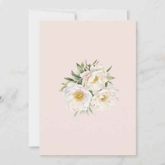 White Floral Blue Hydrangea Garden Baby shower Kaart (Achterkant)