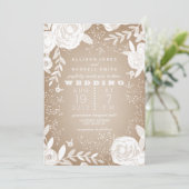 White Floral Border Cardstock geïnspireerd Kaart (Staand voorkant)