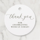 White Floral Botanical Greenery Wedding Bedankjes Labels (Achterkant)