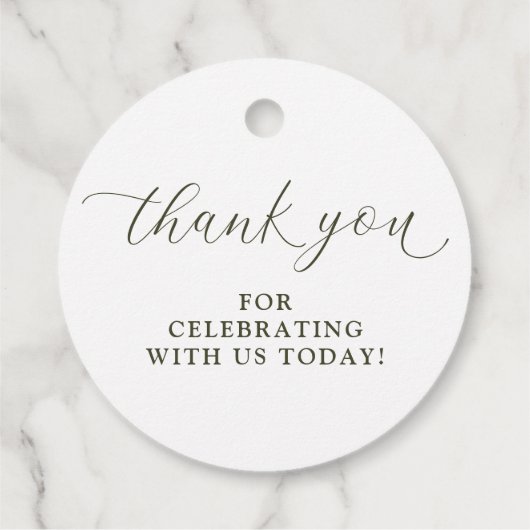 White Floral Botanical Greenery Wedding Bedankjes Labels (Achterkant)