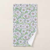 White Floral Bouquet Pattern-ontwerp Bad Handdoek (Handdoek)