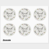 White Floral Branch Wreath | Bedankt Sticker (Vel)