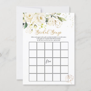 White Floral Bridal Bingo/He zei: "Ze zei games" Kaart