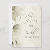 White Floral Bridal Luncheon Invitation Cards Kaart (Voorkant)
