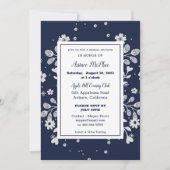 White Floral Bridal Shower Kaart (Voorkant)