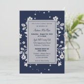 White Floral Bridal Shower Kaart (Staand voorkant)