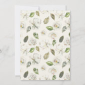 White Floral Bridal Shower Kaart (Achterkant)