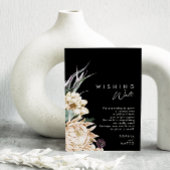 White Floral | Bruin-weddenschap Informatiekaartje