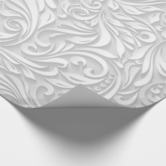 White Floral Cadeaupapier (Hoek)