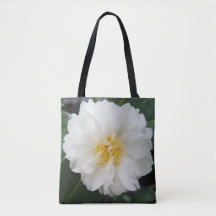 White Floral Camellia Flower Tas