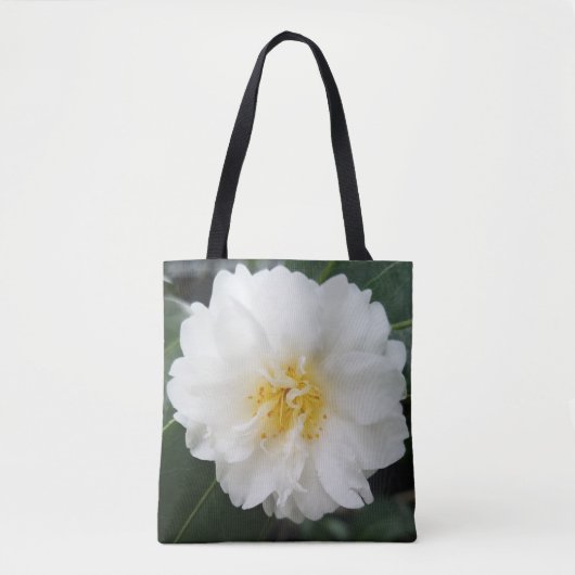 White Floral Camellia Flower Tas (Voorkant)