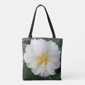 White Floral Camellia Flower Tas (Achterkant)