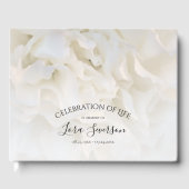 White Floral Celebration of Life Memorial Gastenboek (Voorkant)