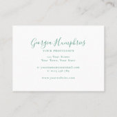 White Floral Classic Business Card Contactkaartje (Achterkant)