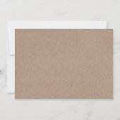 White floral craft paper bruiloft verloffeest kaart (Achterkant)