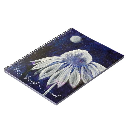 White Floral Custom Journal Notitieboek (Linkerzijde)