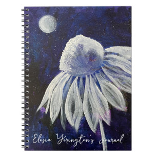 White Floral Custom Journal Notitieboek