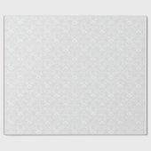 White Floral Damask Pattern Cadeaupapier (Vlak)