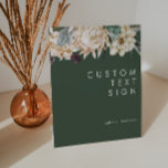 White Floral | Dark Green Cards and Gifts Custom Poster<br><div class="desc">We designed this White Floral | Dark Green Cards and Gifts Custom Poster to complete your rustic dark tropical wedding. With its bohemian watercolor greenery to its modern boho winter flowers, including protea, dahlia, and dried lotus, the design is sure to set off your moody, minimalist green and white theme....</div>