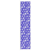 White Floral Design Table Runner Korte Tafelloper (Voorkant)